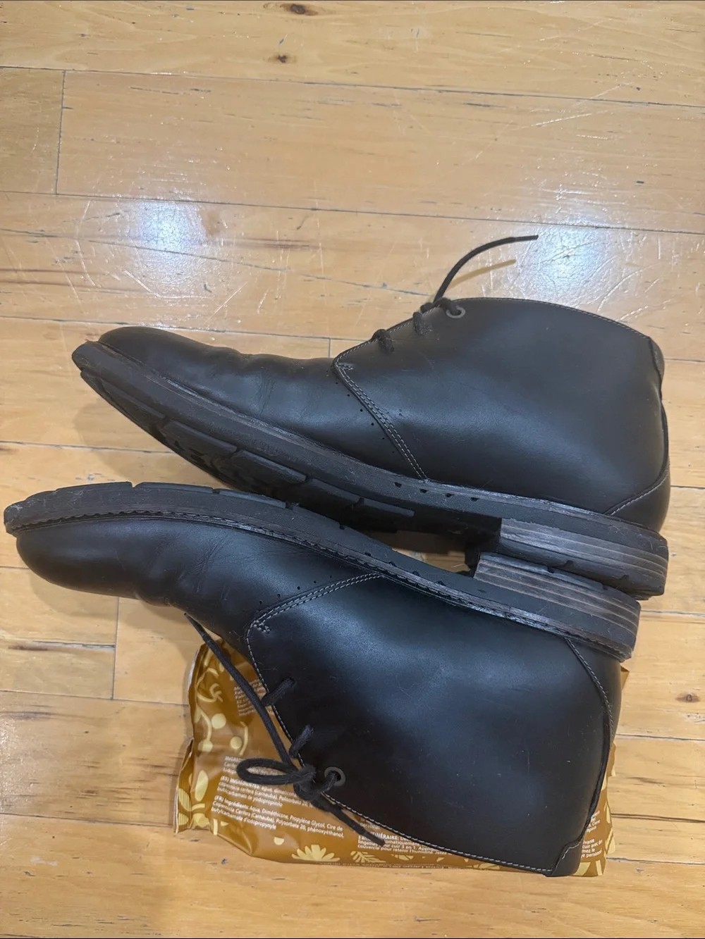 Clarks Men's Black Leather Chukka Boots Sz 11